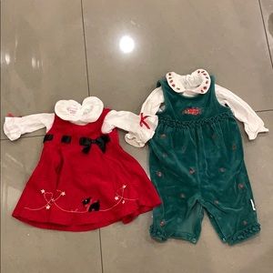 Velvet Christmas jumper and velvet dress